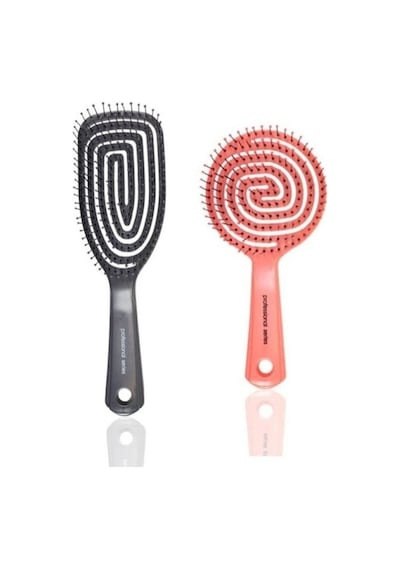 Nascita Pro 01 Üç Boyutlu Saç Fırçası Siyah + Nascita 02 Pro Üç Boyutlu Oval Saç Fırçası
