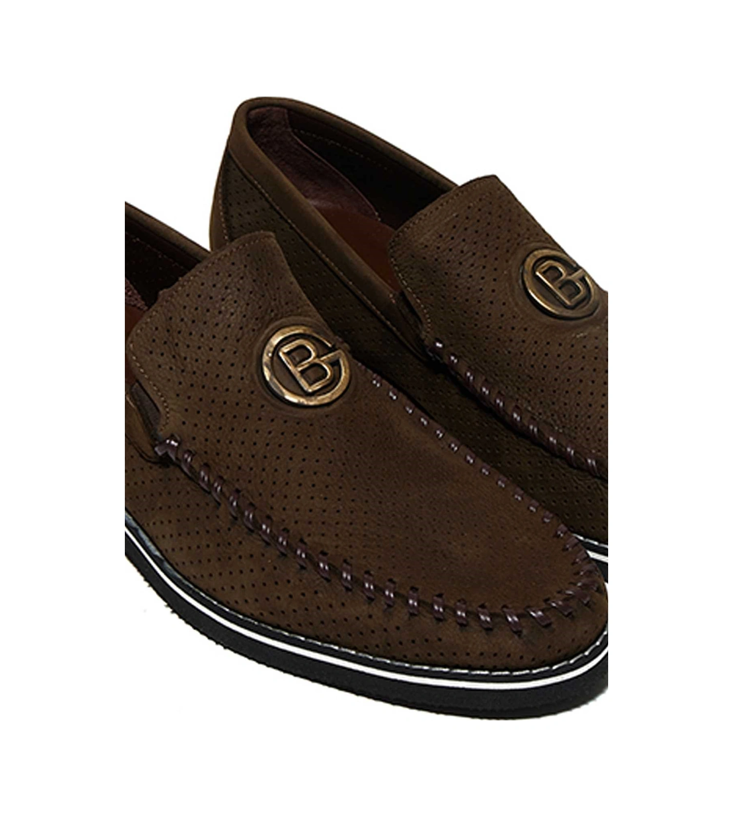Bestello Bağcıksız Eva Taban Loafer 331-080 Erkek Ayakkabı Hakı Nubuk