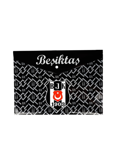 "dekomus Cep Defteri Hediyeli" Yeni Sezon Lisanslı Beşiktaş 2'li Çıtçıtlı Dosya Bej