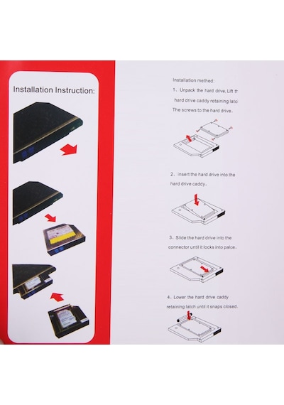 9.5Mm Cady Ssd Sata Harddisk Kutu Notebook Hdd Kızak