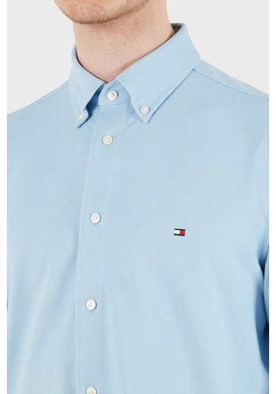 Tommy Hilfiger Pamuk Karışımlı Uzun Kollu Gömlek Erkek Gömlek Mw0mw41781 C1y Mavi MAVİ