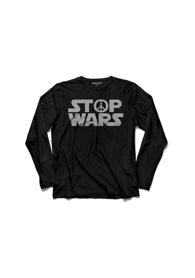 Stop Wars Star Yıldız Savaşları Peace Barış Uzun Kollu Tişört Baskılı Çocuk T-shirt 001