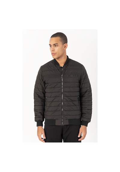 Maraton Sportswear Regular Erkek Hakim Yaka Takma Kol Outdoor Siyah Mont 21741-siyah Siyah