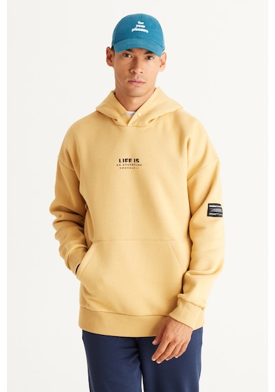 AC&Co / Altınyıldız Classics Erkek Hardal Oversize Fit Bol Kesim Kapüşonlu İçi Polarlı Pamuklu Sweatshirt Hardal AC&Co / Altınyıldız Classics Erkek Hardal Oversize Fit Bol Kesim Kapüşonlu İçi Polarlı Pamuklu Sweatshirt Hardal