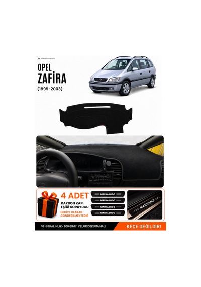 Opel Zafira 1999-2003 Uyumlu Torpido Koruma, Torpido Örtüsü, Torpido Kılıfı - Siyah - Op017