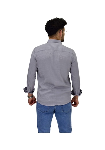 Erkek Spor Silim Fit Uzun Kol Gömlek G5033 Bgl-st04492 Gri