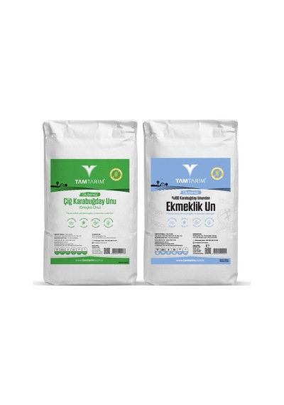 Tam Tarım Glutensiz Çiğ Karabuğday Unu 5 KG + Glutensiz %100 Tam Çiğ Karabuğday Unundan Ekmeklik Un 5 KG﻿﻿