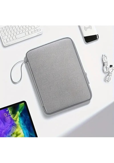 Bölmeli Tablet Ve Notebook İçin Dayanıklı Koruma Kılıfı Taşınabilir Çanta GRİ