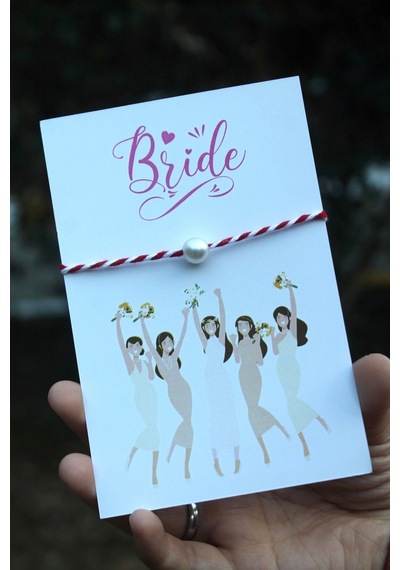 20 Adet Kırmızı Beyaz Şans Bilekliği - Kına Hediyesi / Nikah Hediyesi