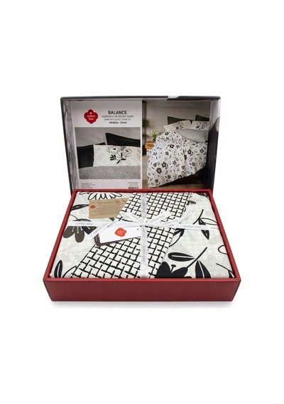 Ranforce Nevresim Cotton Box Balance Ranforce Çift Kişilik Konforlu Mevsimlik Nevresim Takımı Beyaz