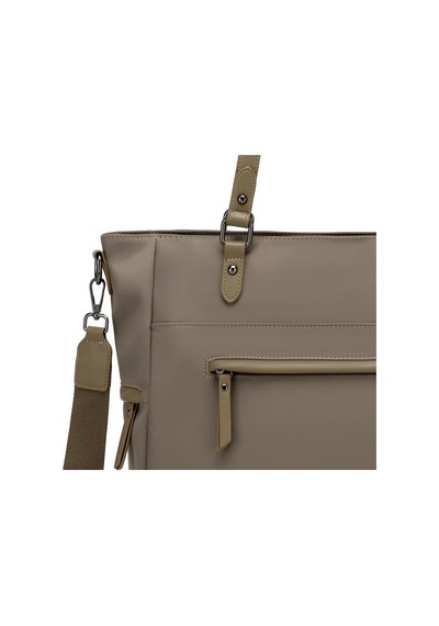 Smart Bags Twill Dimi Kumaş Kadın Omuz Çantası 3323 Kahve