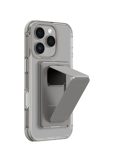 Apple Uyumlu iPhone 16 Pro Kılıf Magsafe Özellikli Standlı Kartlıklı Set Amazingthing Omni Adventure Serisi Gri