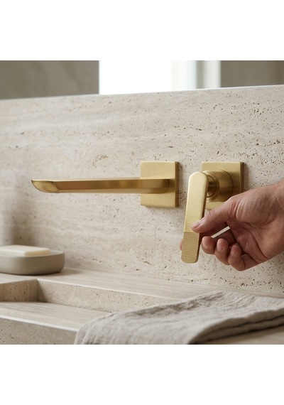 Fg-a4102 Mat Altın Ankastre Lavabo Bataryası