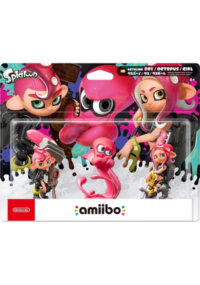 Octoling Triple Pack Octoling Boy + Octopus + Girl Amiibo