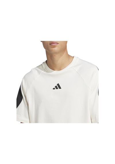 Owhıte/black Adidas Erkek Günlük T-shirt M Stadium Tee Jx5640 Beyaz