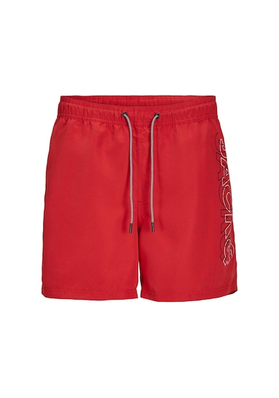 Jack & Jones 12253118 Jpstfiji Jjswim Double Logo Sn Ly Kırmızı 001