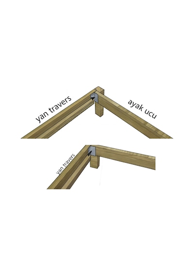 120cm X 190cm Masif Ahşap Yuvarlak Çıtalı Başlıklı Karyola Ceviz Rengi