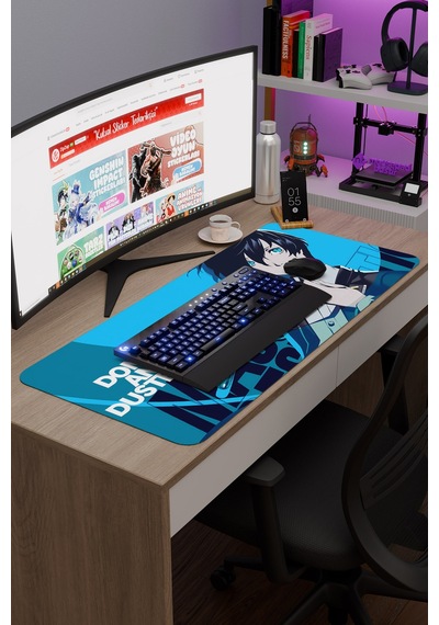 Persona 3 Kaymaz Dikişli Kauçuk Oyuncu Mousepad V4 - 90x40 Xxl Gaming Mouse Pad Fare Altlığı