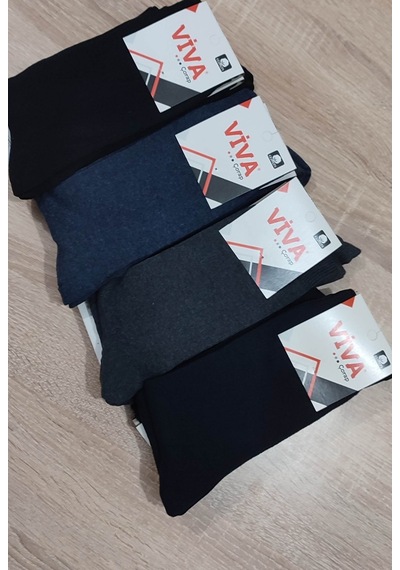 Kulvaravm Erkek Çorap Karışık Renk 12 Adet Mor