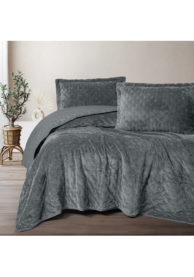 Cotton Box Softnest Boleta Gri Çift Kişilik Yatak Örtüsü Gri
