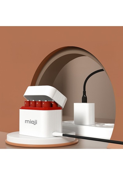 Mioji BT12 AA ve AAA 1.5V Pil Şarj Cihazı Beyaz