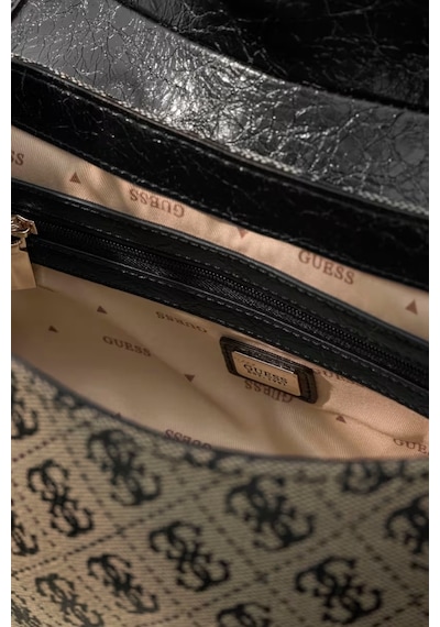 Guess Samantha Logo Kadın Omuz Çantası Hwjt2313190 Siyah
