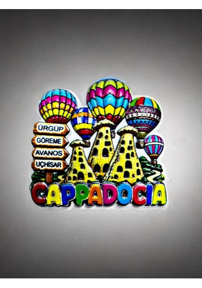 Kapadokya Ürgüp Göreme Avanos Uçhisar Polyester Kabartmalı Magnet 6,5x6 Cm Buzdolabı Süsü Kod:1857