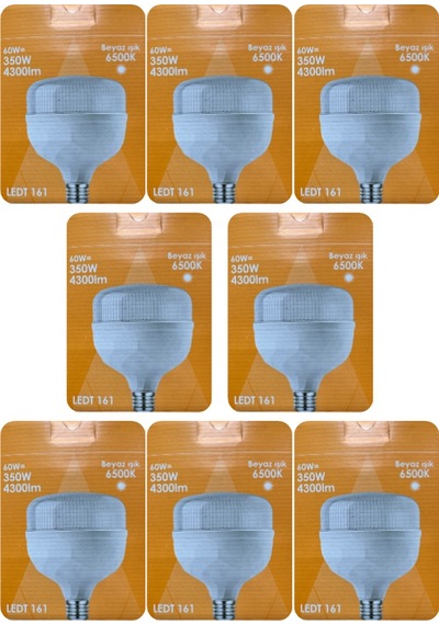 8 Adet Osaka 60w 350w Beyaz Işık E27 Duylu Kalın Duy Led Torch Ampul
