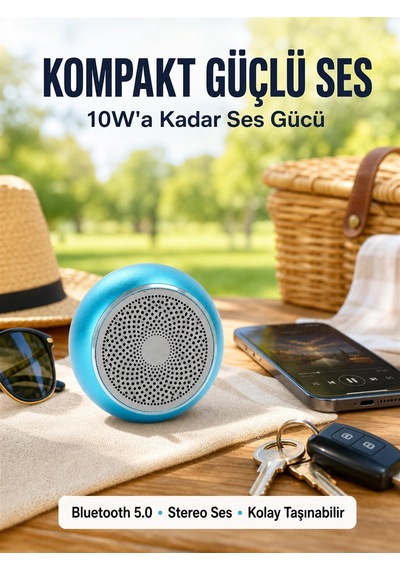 Alüminyum Gövdeli Mini Bluetooth Hoparlör Dayanıklı Ve Şık Tasarım Yeni Nesil Najmaddin