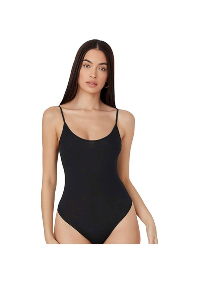 Kadın Modal Spagetti Askılı Kancalı Bodysuit Tops Atlet Belinay0860 001