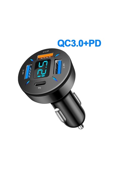 66w Araç Şarj Hızlı Şarj Çakmak Adaptörü 4-port Usb A + Usb C Hızlı Şarj Qc Pd 1pc Qc Pd 1pc