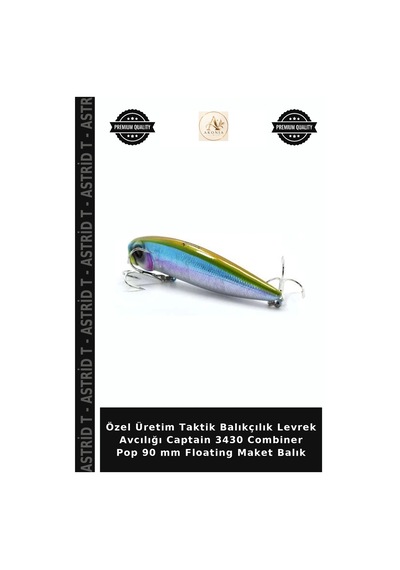 Özel Üretim Taktik Balıkçılık Levrek Avcılığı Captain 3430 Combiner Pop 90 Mm Floating Maket Balık