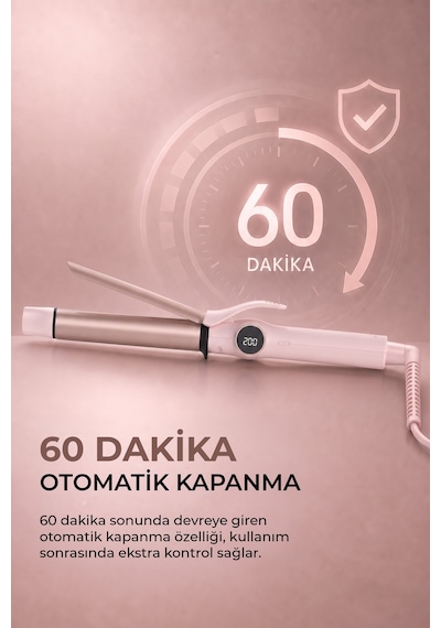 Ks-625 Profesyonel Dijital Saç Maşası 25 Mm, Led Ekranlı, 140-200 C Isı Ayarlı