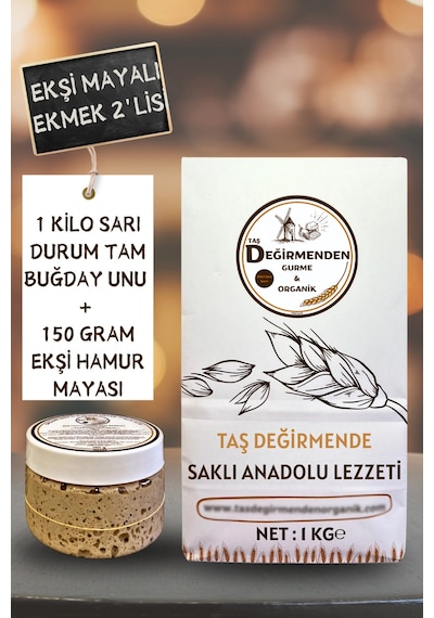 Sarı Durum Tam Buğday Unu - Siyez Ekşi Hamur Mayası