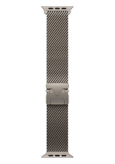 Apple Uyumlu  Watch  7 45mm Watch  44mm Redclick Krd-121 Metal İnce Slim Hasır Kordon