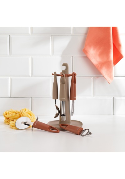 Schafer Easy Standlı Gadget Seti 6 Parça-pembe/vizon Inox