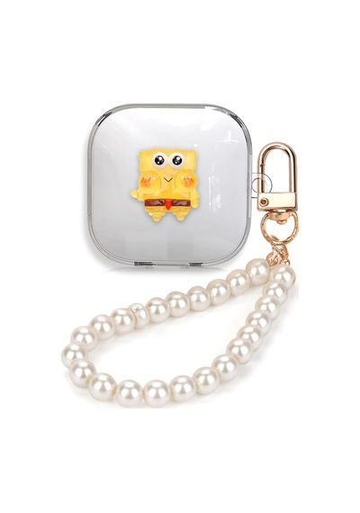 Caseonn Xiaomi Redmi Buds 6 Play Kılıf Transparan Süngr Bob Sarı