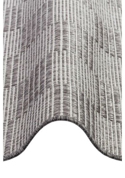 Kaymaz Yıkanabilir Doğal Dokulu Gri Dekoratif Sisal Oval Halı Siesta 1508