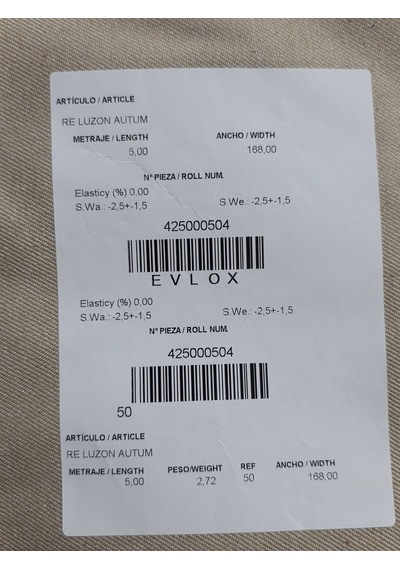 Evlox Re Luzon Autum Denim Kot Kumaşı 160cm X 5 Metre Mavi