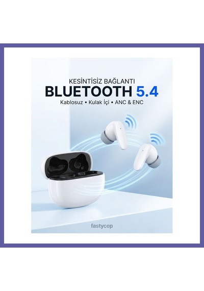 Bezos Snk-9005 Beyaz Anc & Enc Kablosuz Bluetooth Kulaklık 5.4 Kulak İçi Kulaklık Nıda