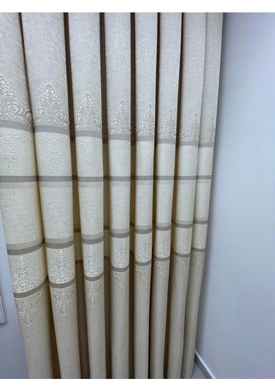 Nivemeshome Çakı Fj672069 V-115 Krem 1/3 Sık Pileli Fon Perde Apm Krem