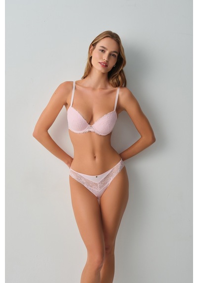 Suwen Floral Dantelli Slip Külot Wsl10210194077 Pembe
