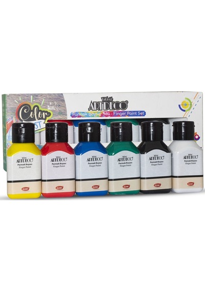 Artdeco Parmak Boyası Seti 6x75 Ml Temel Renkler Çok Renkli