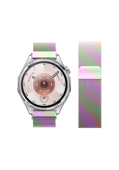 Huawei Watch Gt6 46mm Uyumlu Manyetik Milanese Loop Metal Kordon
