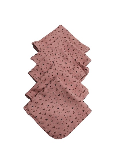 5 Adet Origami Kuğu Desen Müslin Bebek Ağız Bezi