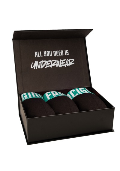 Gino Francisco Erkek Boxer 3'lü Paket Pamuklu Mood Serisi Premium Kutulu Set Yeşil