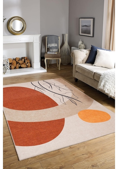 Funk Modern Dokuma Pamuk Polyester Renkli Halı (Al 396)