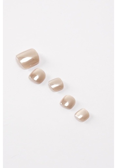 Pop Beauty Ayak Takma Tırnak Seti & Zararsız Yapıştırıcı Simli Karamel