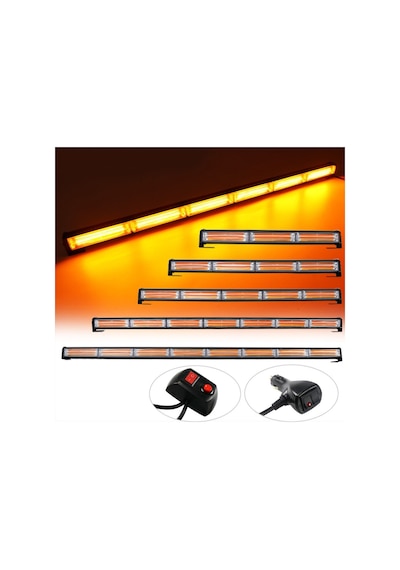 Off Road Led Bar 60cm Sarı Sarı Cob Led Çakarlı Led Bar 4 Ledli