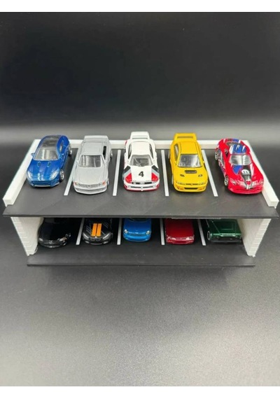 1:64 Ölçekli 2 Katlı Otopark Garaj Stand